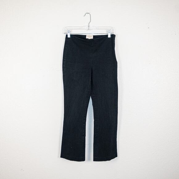 Sezane Women's Ciara Trousers High-Rise Flared Legs in Black sz 36 - Picture 8 of 13